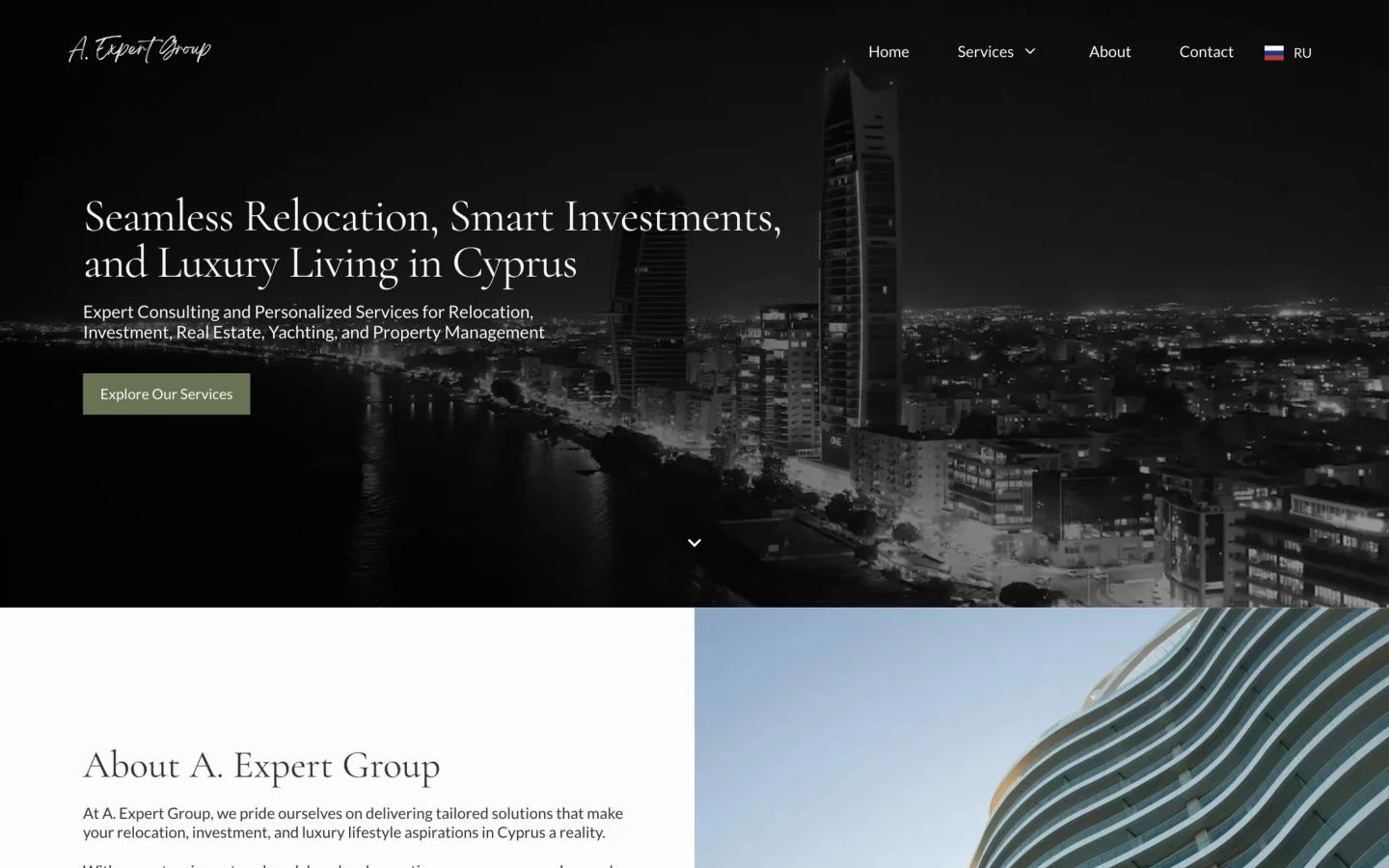 Screenshot of aexpertgroup.com